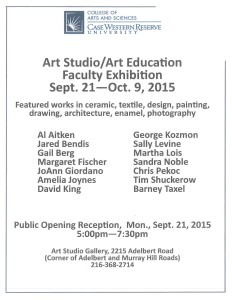 Art Education Faculty Exhibition flyer