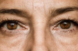 Photo of woman's face, focused on her eyes