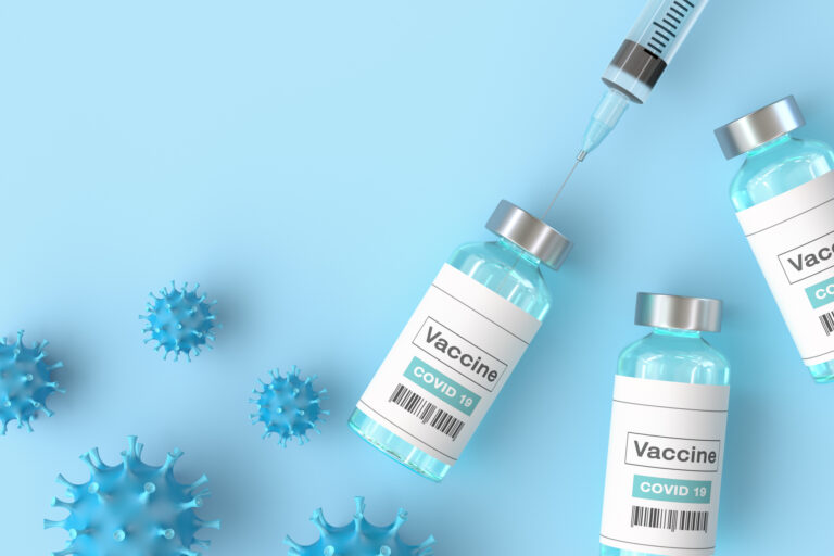 3d illustration of the coronavirus vaccine. Medical concept Covid-19 corona virus vaccination.