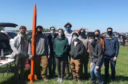 Photo of 2020-2021 Case Rocket Team at Tripoli Mid Ohio with rocket