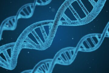 Photo illustration of DNA strands