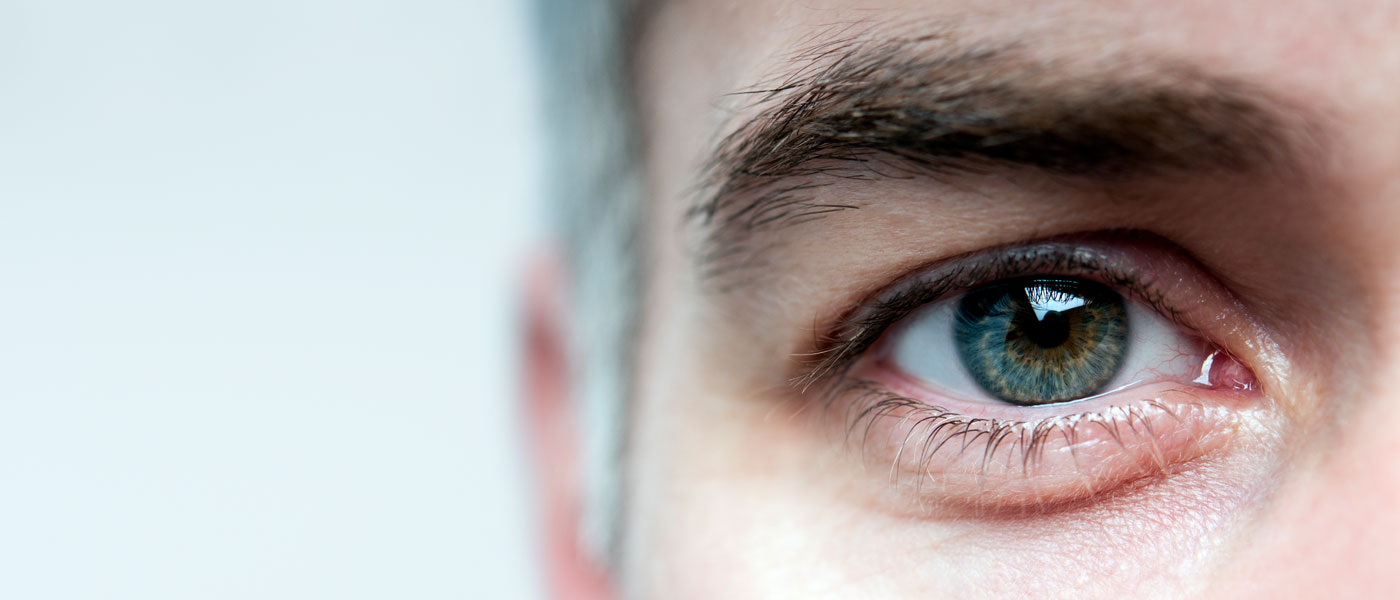 Close-up photo of a man's eye