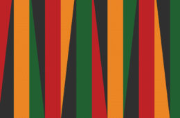 Illustration of vertical bands of red, yellow, green and black