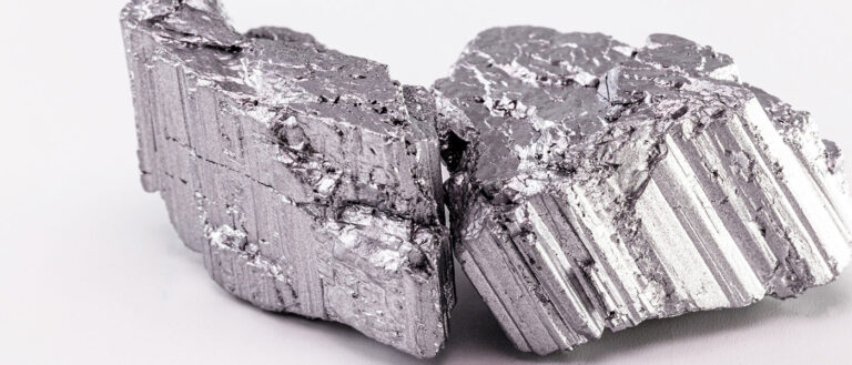 photo of silver rocks made up of Neodymium