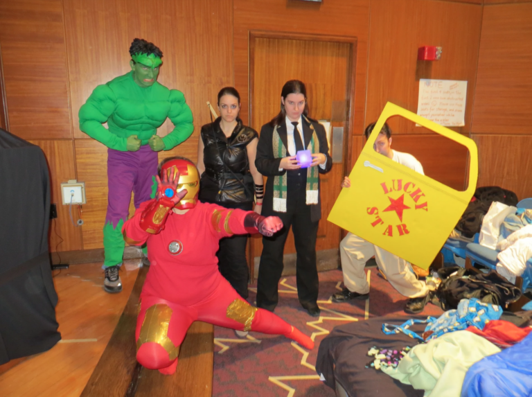 A group of cosplayers pose at the Sci-Fi Film Marathon in 2014.