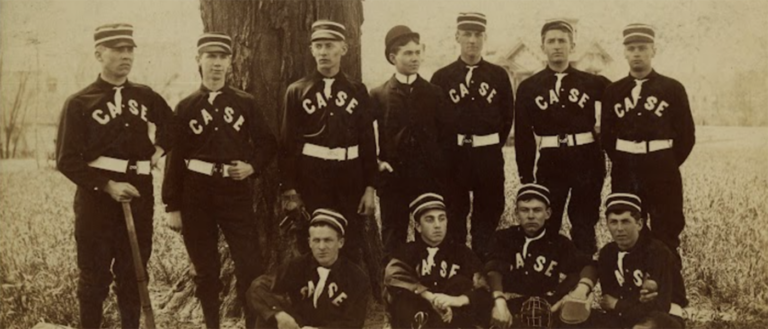 The Case varsity baseball team in 1890.