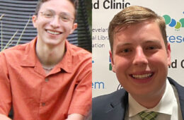 Side-by-side photos of Case Western Reserve University students Victor Sanchez Franco and Mitchell Valentine
