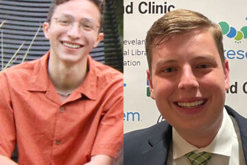 Side-by-side photos of Case Western Reserve University students Victor Sanchez Franco and Mitchell Valentine