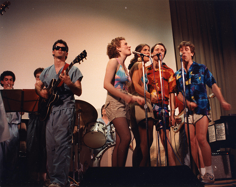 A group of Doc Opera singers and musicians in 1988.