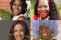 Photo compilation of Chioma Onukwuire, Angela Carpenter, Lucia Johnson and Mya-Ariel Blake
