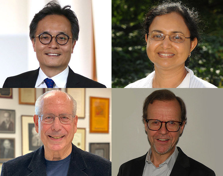 Photo collage of images of Youngjin Yoo, Suchitra Nelson, Arnold I. Caplan and Erkki Somersalo