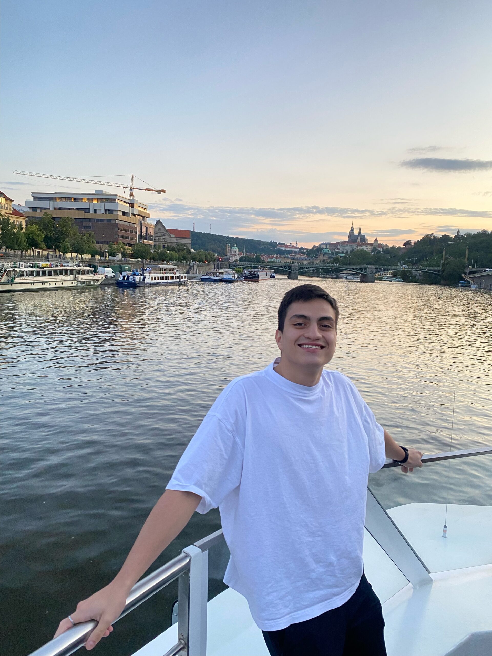 Photo of Emmanuel Rodriguez-Rivera on a boat