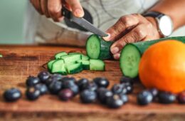 Shot of an unrecognisable senior man cooking a healthy meal at home