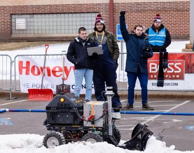 Case Western Reserve's EMAE team at the 13th annual Autonomous Snowplow Competition