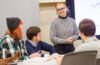 Photo of CWRU students meeting in a space at Kelvin Smith Library