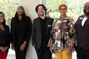 Photo of five CWRU Office for Diversity, Equity and Inclusive Engagement staff members