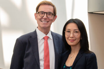 Roger E. Susi and his wife Kayoko pose for a photo