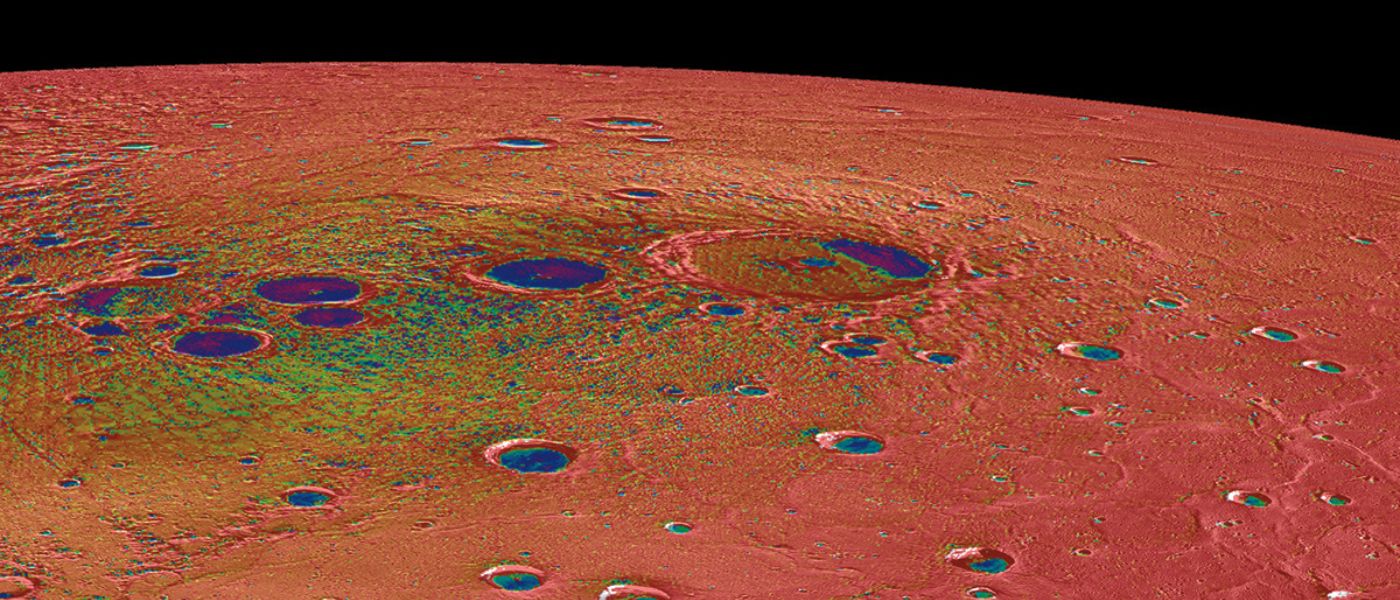 Image of Mercury hollows from NASA’s MESSENGER mission