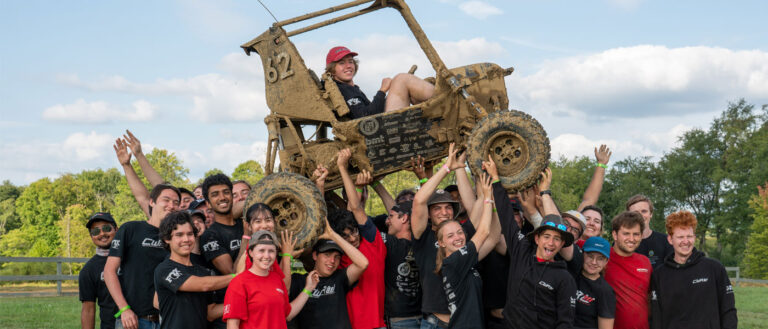 Photo of the BAJA SAE team at Case Western Reserve University.