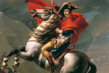 Bonaparte crossing the Grand-Saint-Bernard is an equestrian portrait of Napoleon Bonaparte then First Consul, produced by Jacques-Louis David between 1800 and 1803.Courtesy of Getty Images.