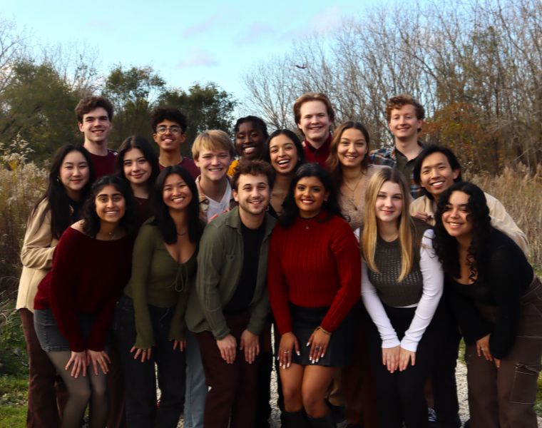 Photo of members of Case in Point, an a capella club at CWRU