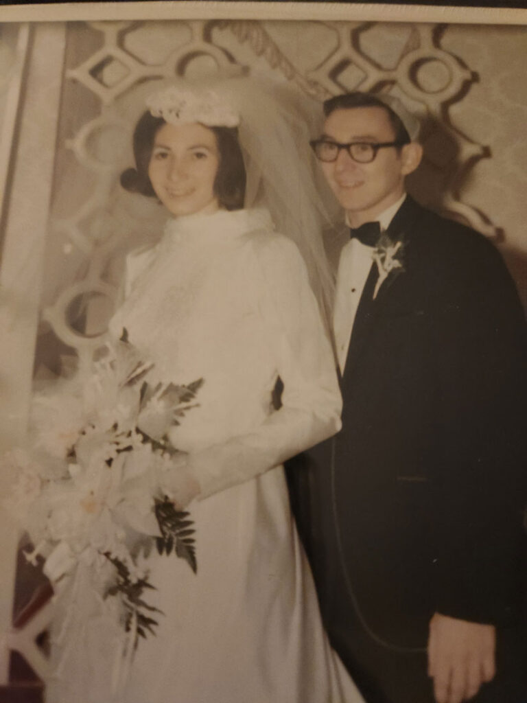 Photo of Michele and Howard Sands on their wedding day