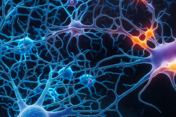 Photo illustration of neurons with some highlighted to show a neurodegenerative disease