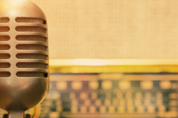 Photo of a vintage microphone
