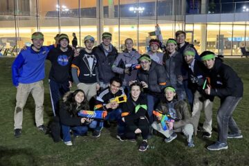 Participants of Humans vs. Zombies game at CWRU.