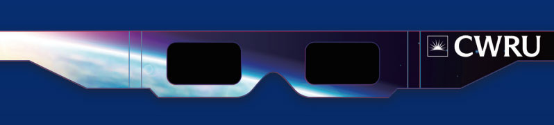 Mockup of CWRU's eclipse glasses