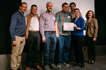Photo of the Lighthanded Enterprises team at the Morgenthaler-Pavey Startup Competition