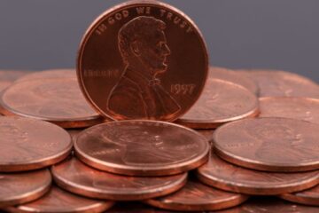 Close up of pennies. Courtesy of Getty Images.
