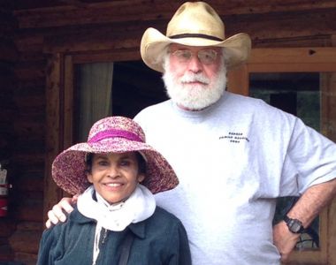 Nathan Berger with his wife, Sosamma J. Berger.