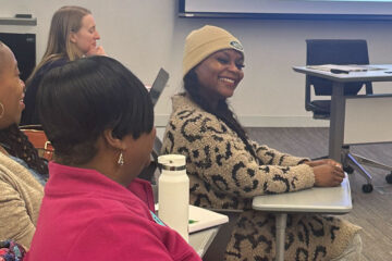 Photo of happy students in classroom