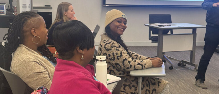 Photo of happy students in classroom