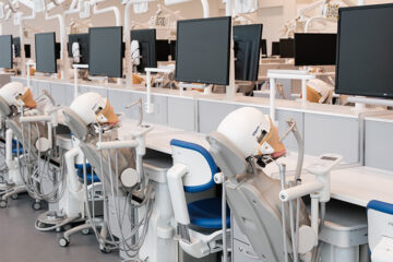 Interior view of Simulation Clinic at the CWRU School of Dental Medicine