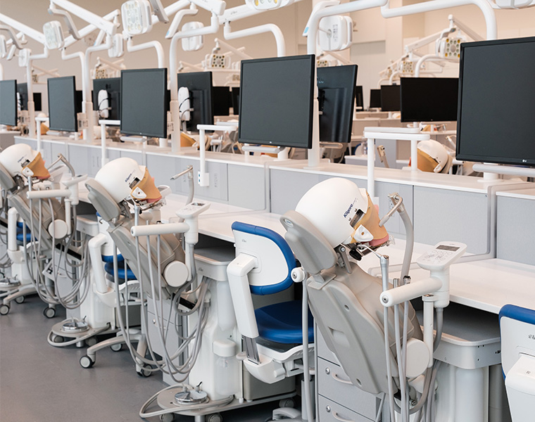 Interior view of Simulation Clinic at the CWRU School of Dental Medicine