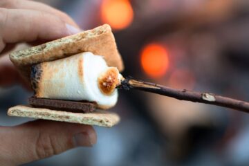 Close up photo of s'mores. Courtesy of Getty Images.