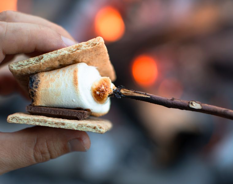 Close up photo of s'mores. Courtesy of Getty Images.