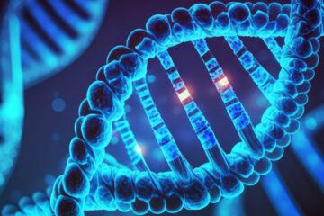 Photo illustration of DNA strands