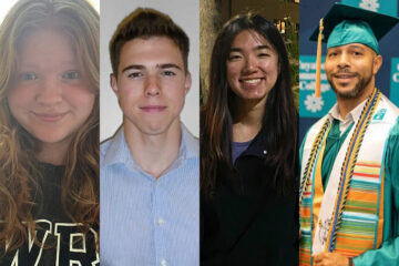 Collage of four transfer students' headshots