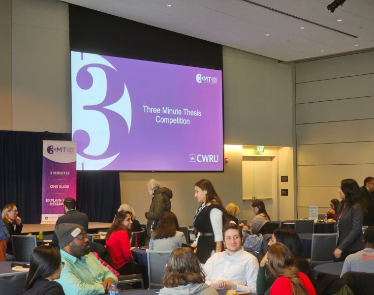 Attendees at the Three Minute Thesis competition.