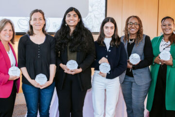 Photo of the 2024 Flora Award winners together with their trophies