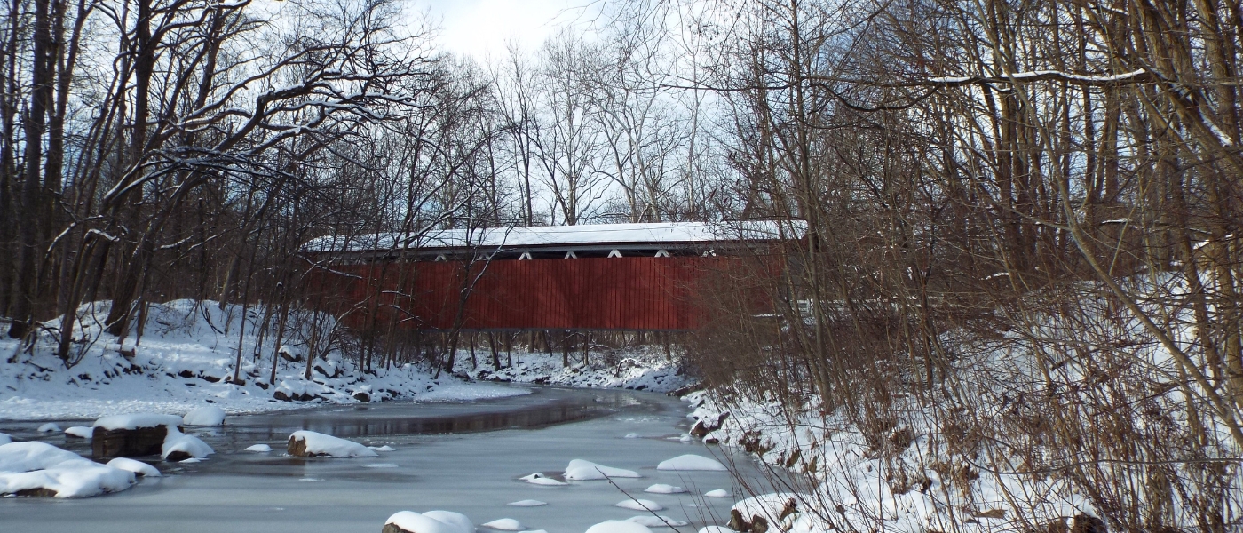 Everett covered bridge in the Cuyahoga Valley National Park, courtesy of Getty Images.