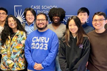 Andre Lozano (pictured in brown hoodie) and other committee members of Engineers Week 2025.