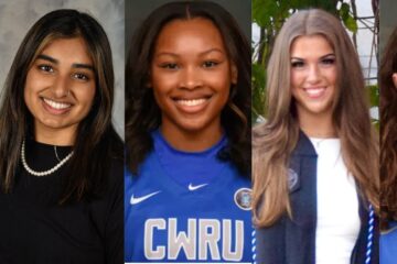 Compilation photo of student-athletes Lauren Iagnemma, Rea Marfatia, Maya Roberts, Ailean Duffie, and Sydney Schenk